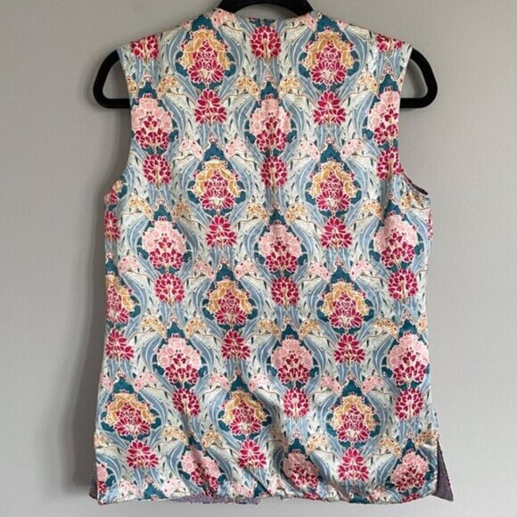 Vintage Chinese Pink Floral Quilted Silk Vest - Small, ***Reversible*** - Picture 8 of 16